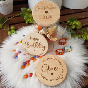Geschenk-Glas „Freundin“